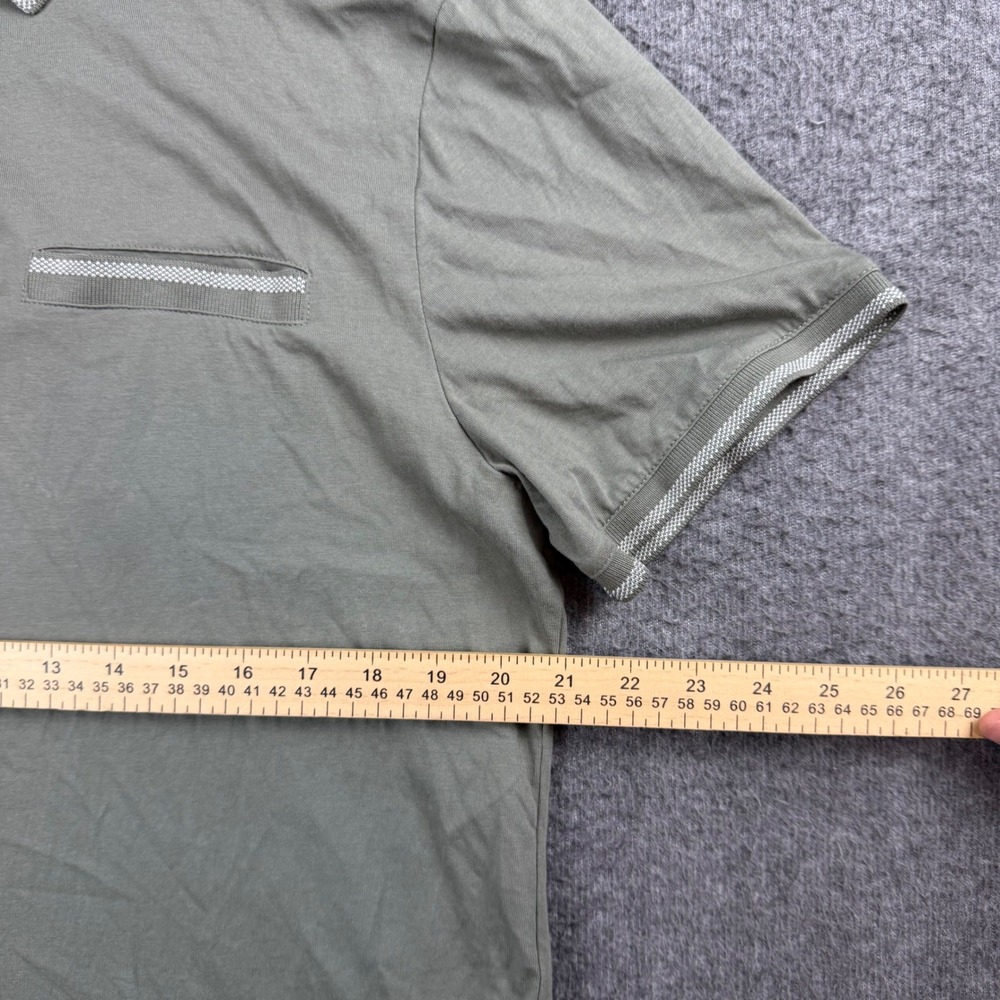 Apt 9 Polo Shirt Men's Large Olive Green Cotton Short Sleeve Pocket MA51K104RS1 - Picture 5 of 9